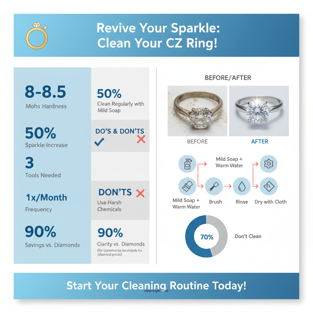 how to clean a cubic zirconia ring - Data Infographic and Statistics