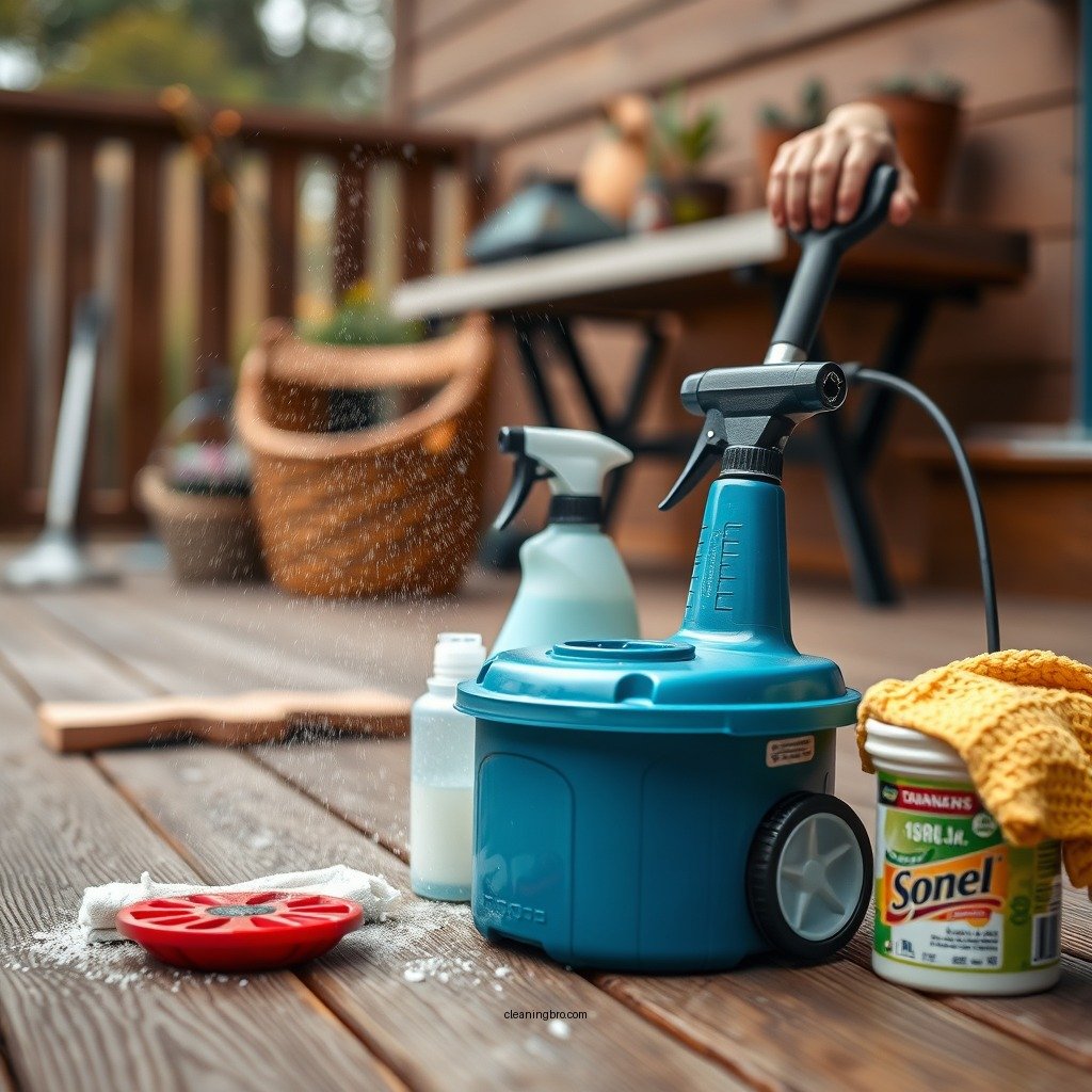 Essential Cleaning Supplies - how to clean a deck without a pressure washer