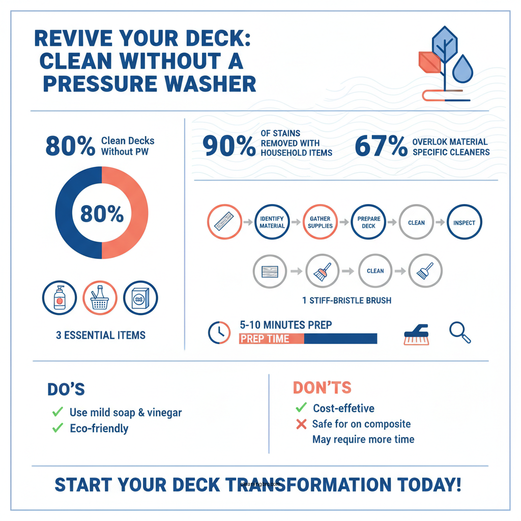 how to clean a deck without a pressure washer - Data Infographic and Statistics