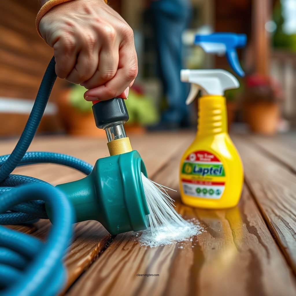 Choose the Right Cleaning Solution - how to clean a deck without pressure washer