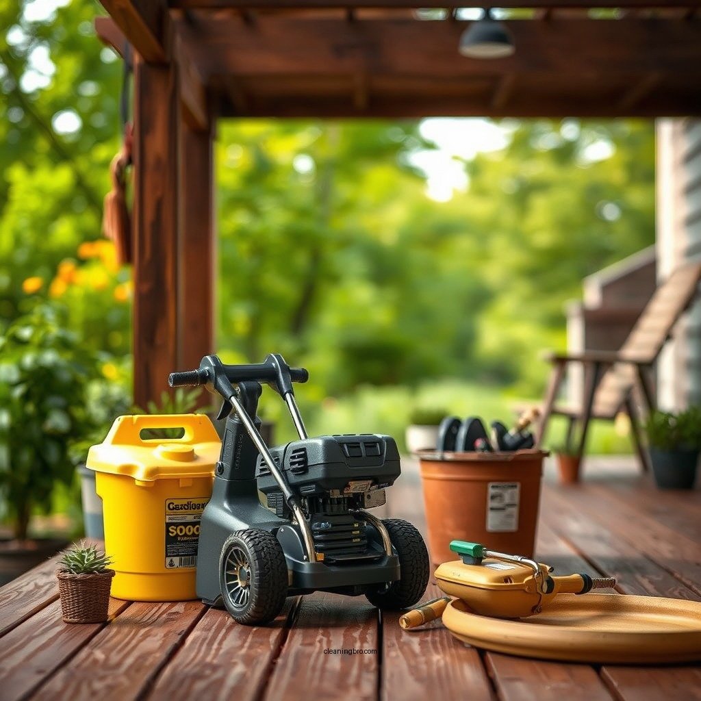 Gather Your Supplies - how to clean a deck without pressure washer