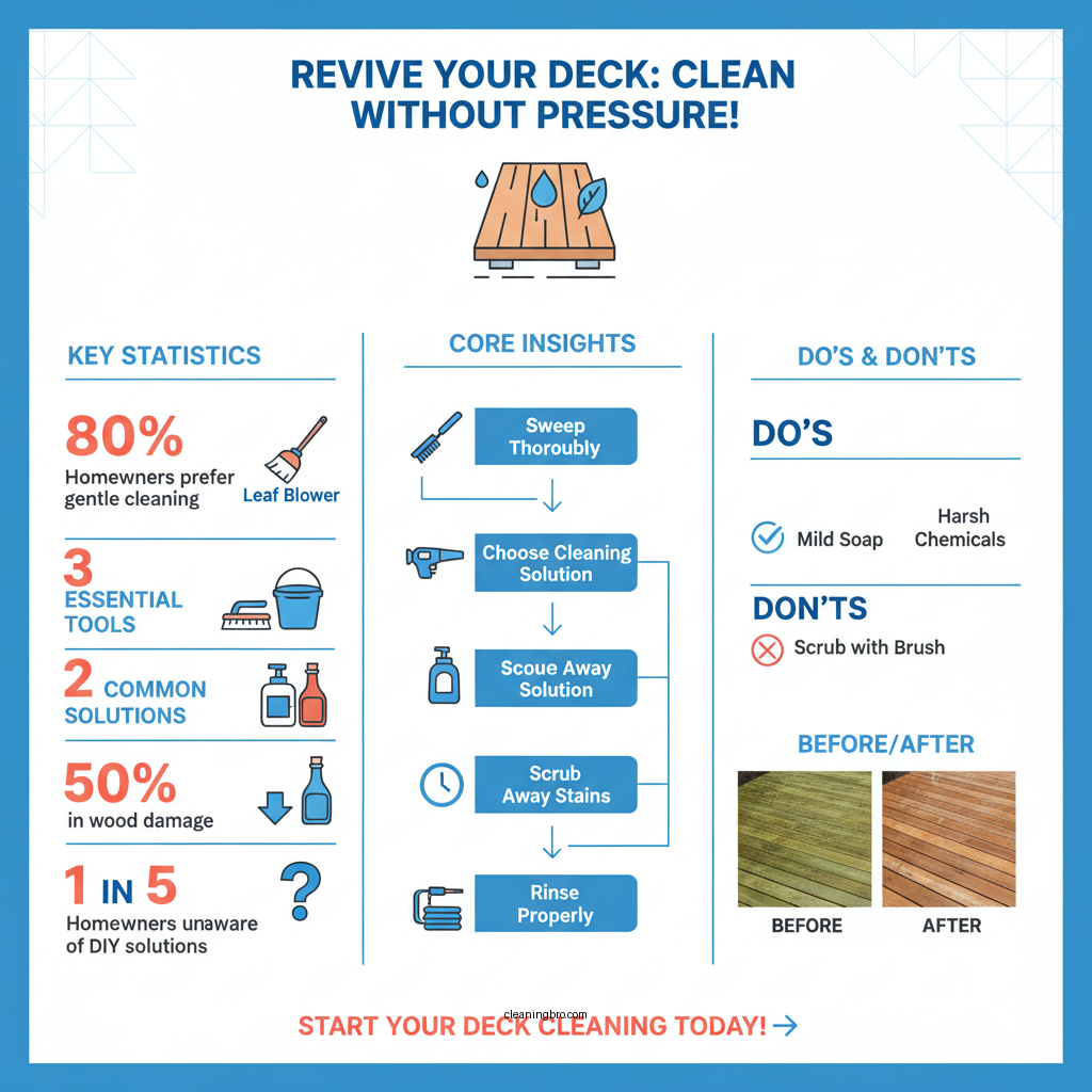 how to clean a deck without pressure washer - Data Infographic and Statistics