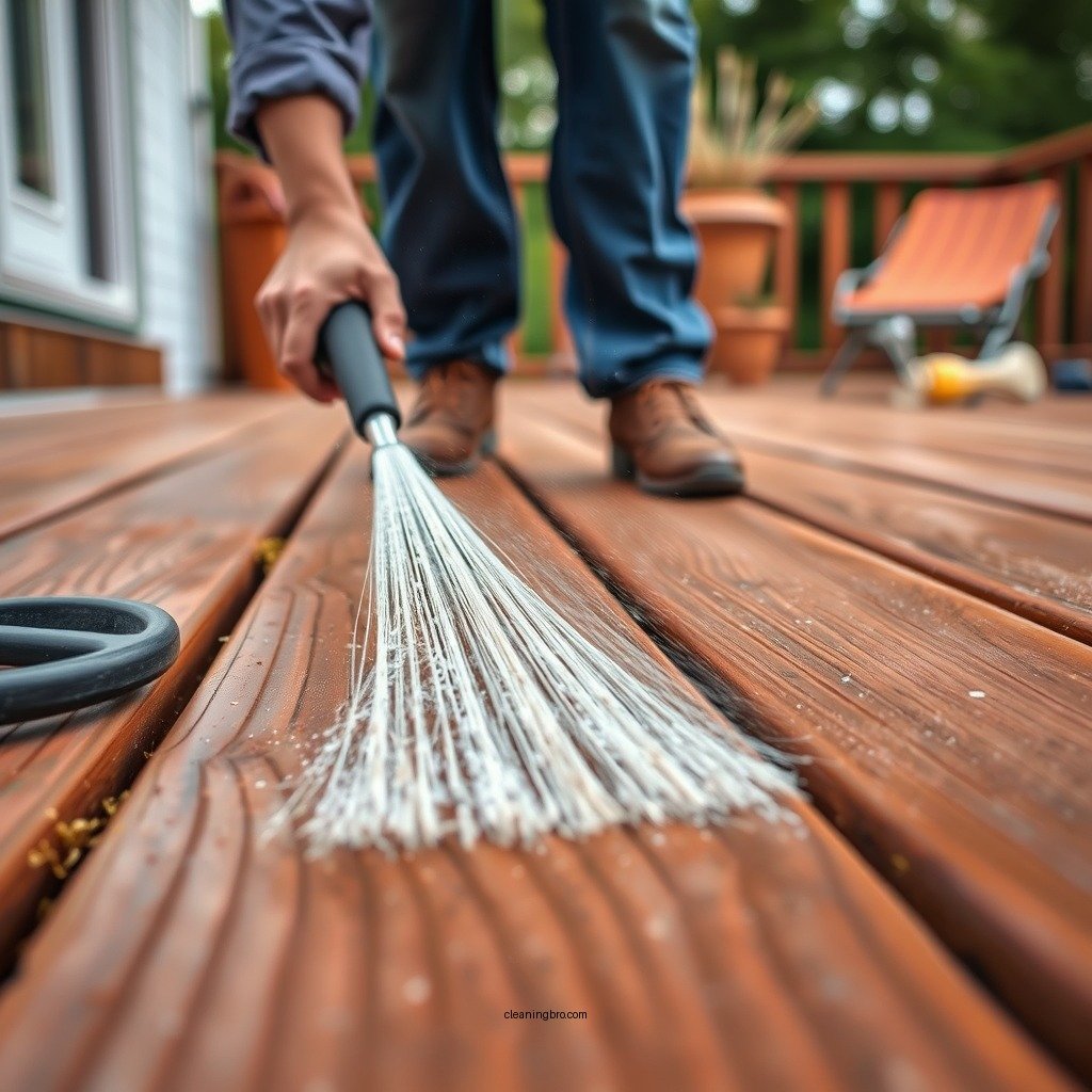 Remove Debris and Dirt - how to clean a deck without pressure washer