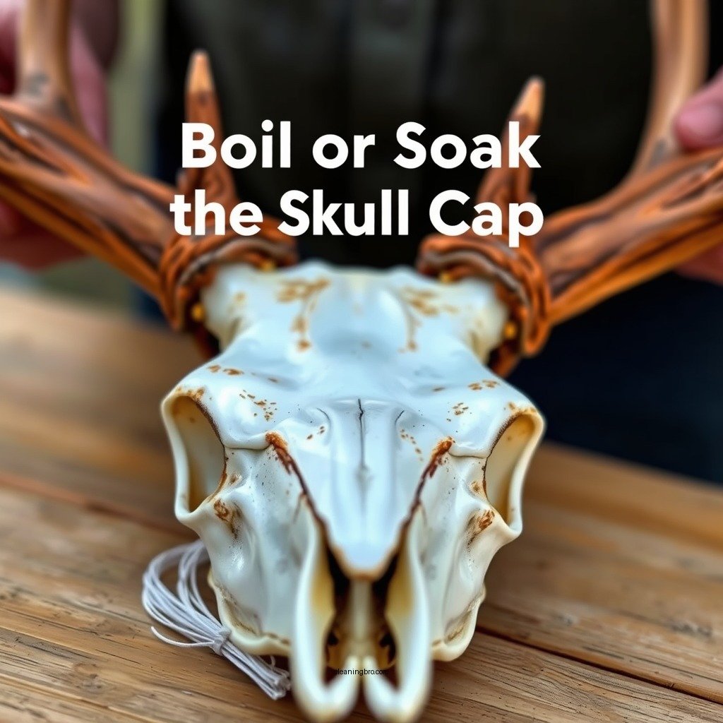 Boil or Soak the Skull Cap - how to clean a deer skull cap