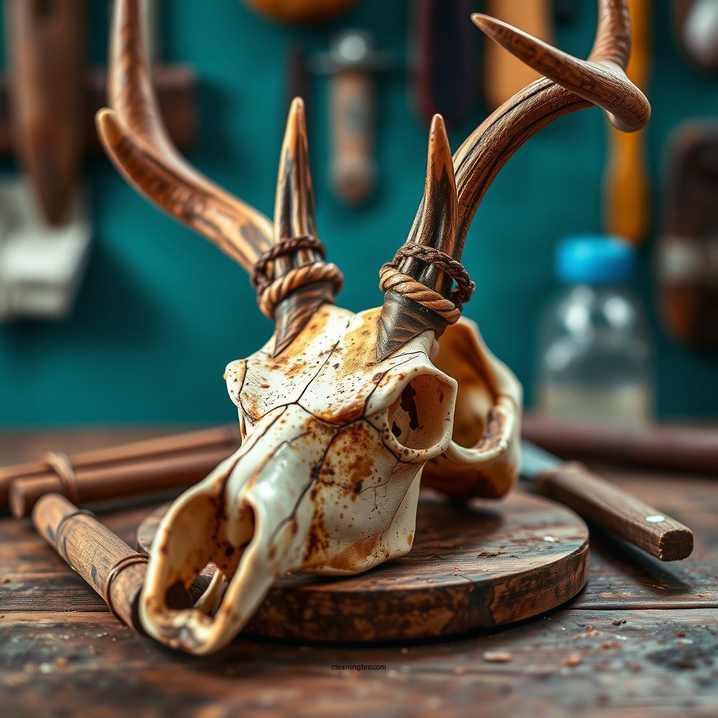 Gather Your Cleaning Supplies - how to clean a deer skull cap