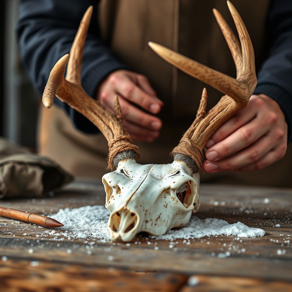 Prepare the Skull Cap - how to clean a deer skull cap