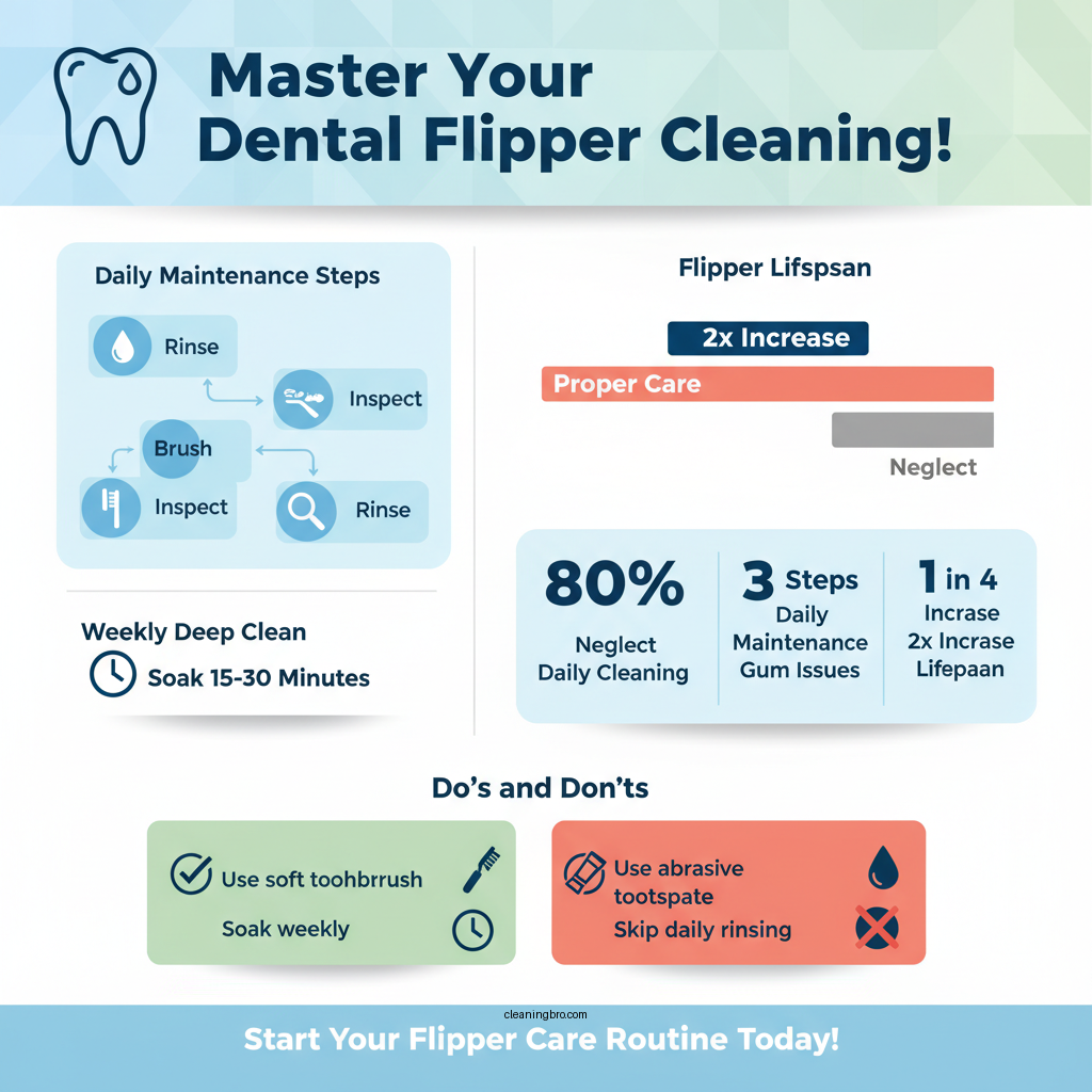 how to clean a dental flipper - Data Infographic and Statistics