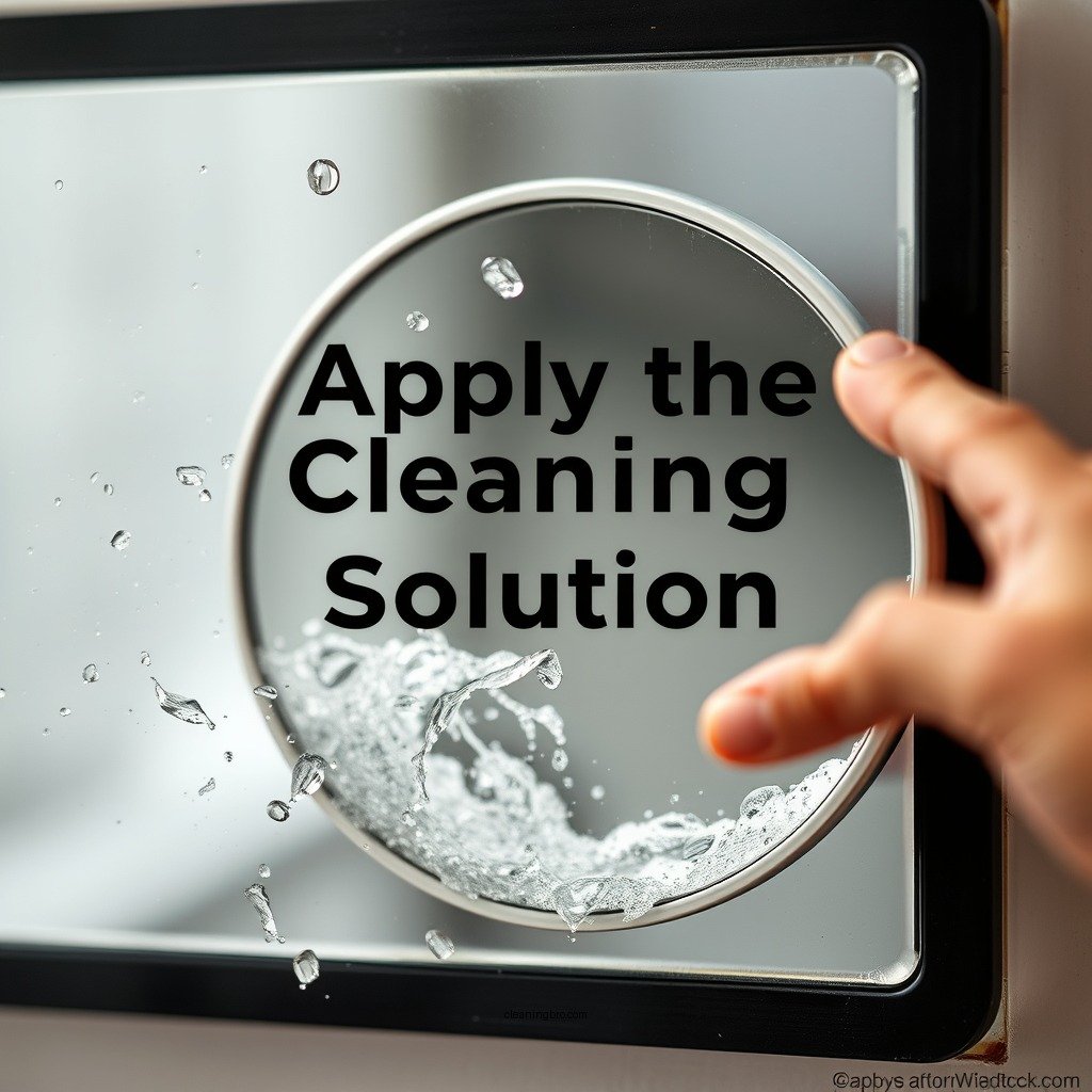 Apply the Cleaning Solution - how to clean a dirty mirror