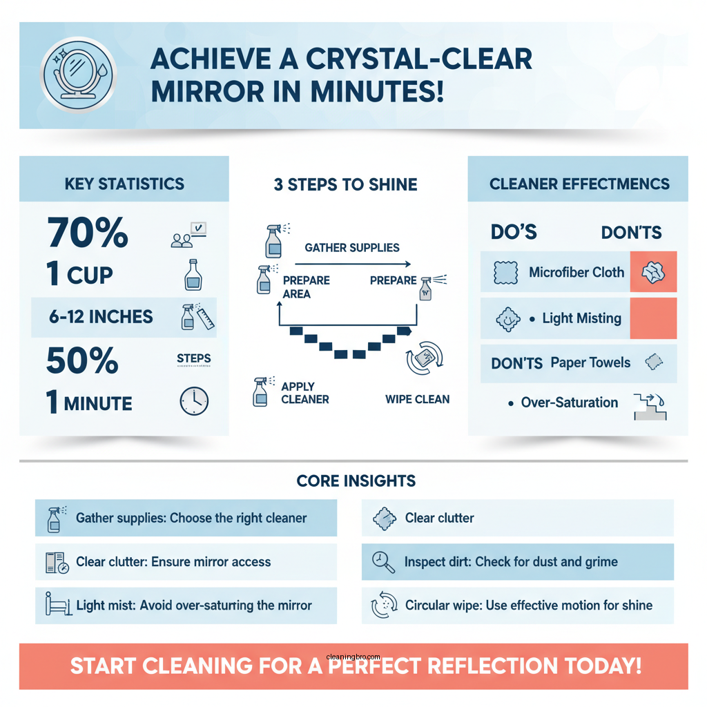 how to clean a dirty mirror - Data Infographic and Statistics