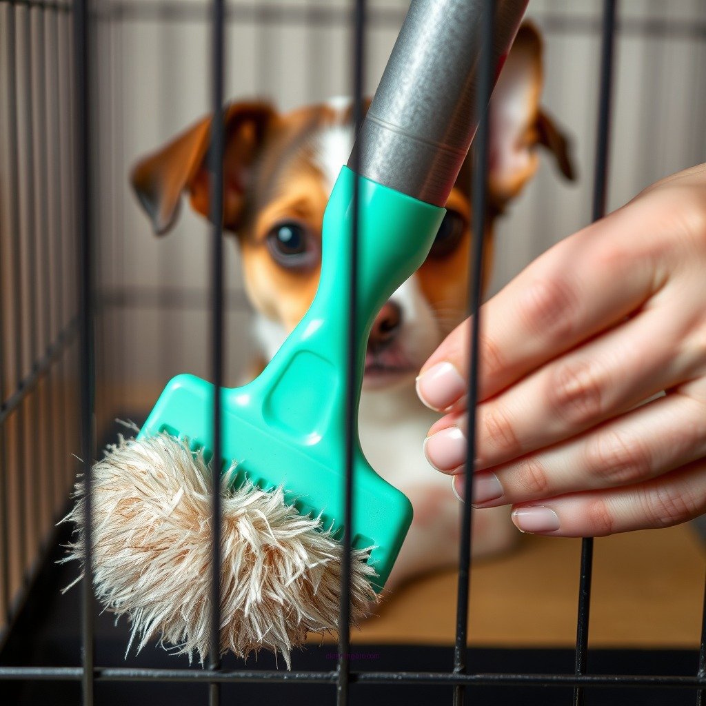 Scrub the Cage Surfaces - how to clean a dog cage