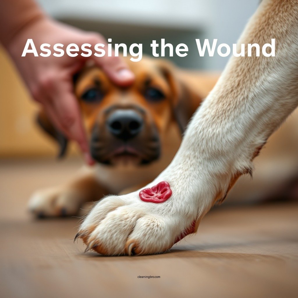 Assessing the Wound - how to clean a dog's paw wound