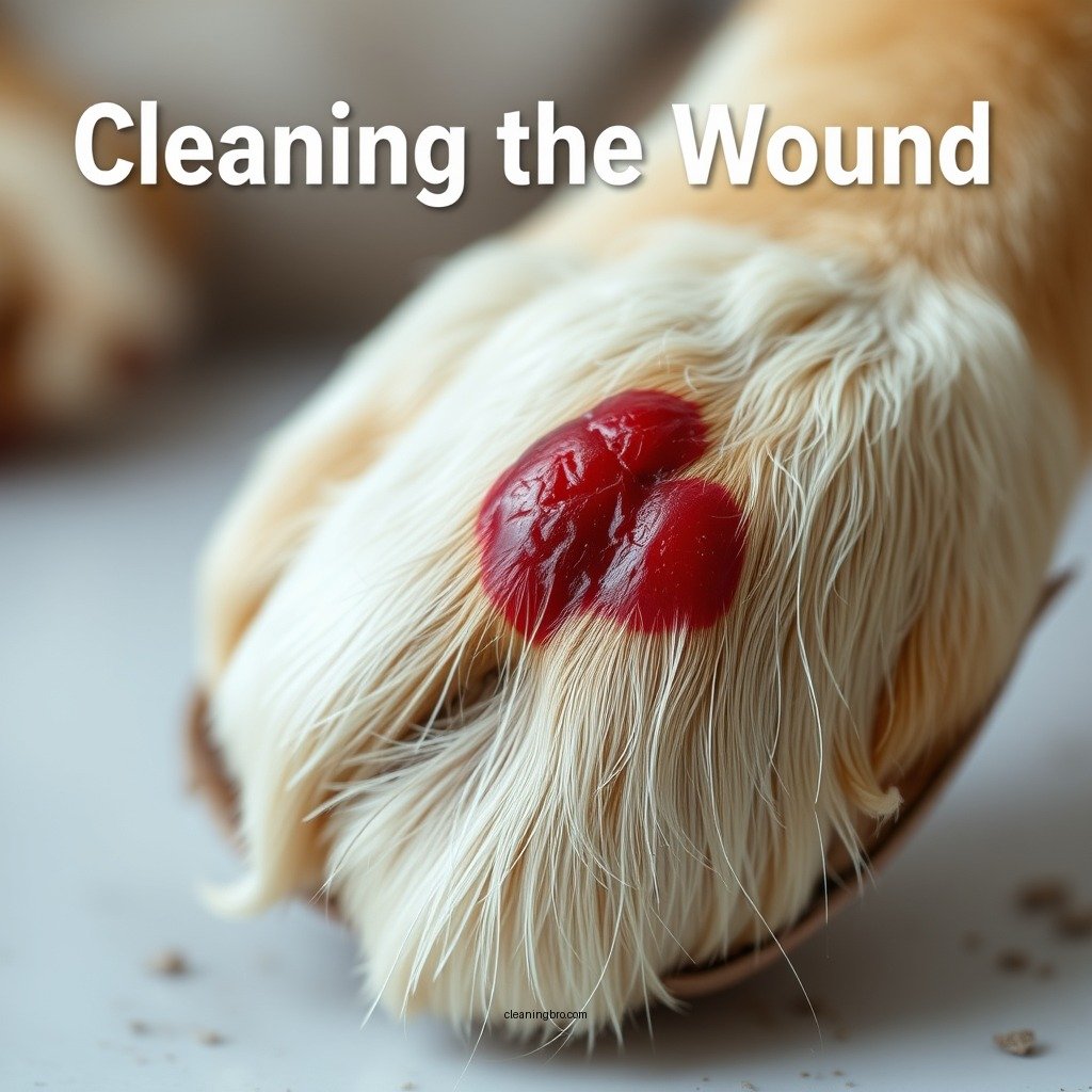 Cleaning the Wound - how to clean a dog's paw wound