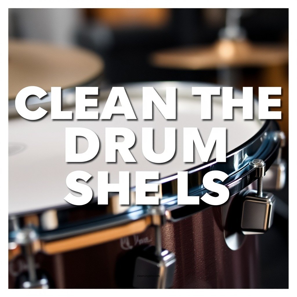 Clean the Drum Shells - how to clean a drum set