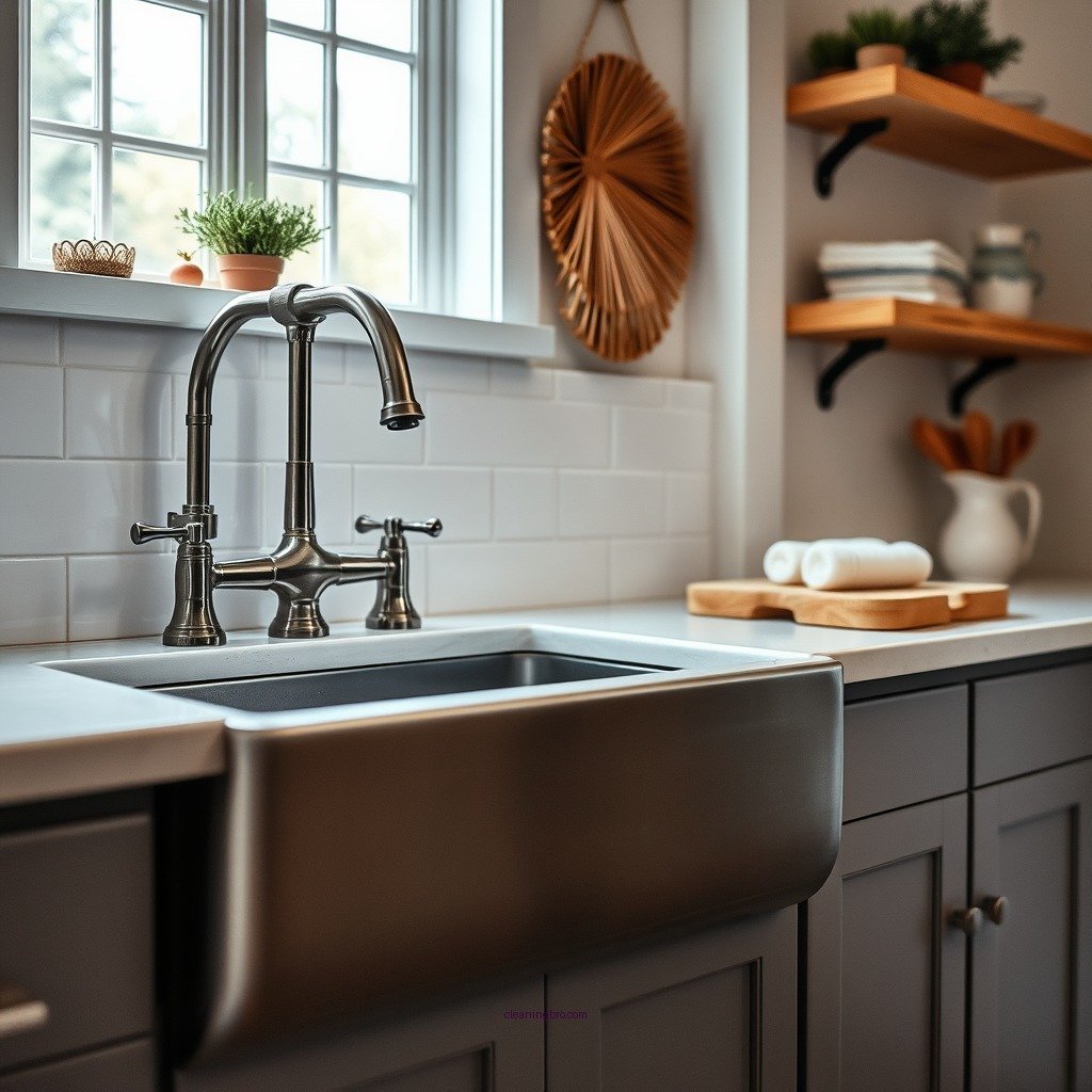 Deep Cleaning Techniques - how to clean a farmhouse sink