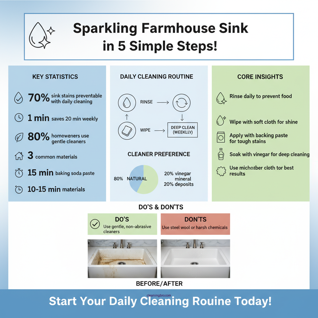 how to clean a farmhouse sink - Data Infographic and Statistics