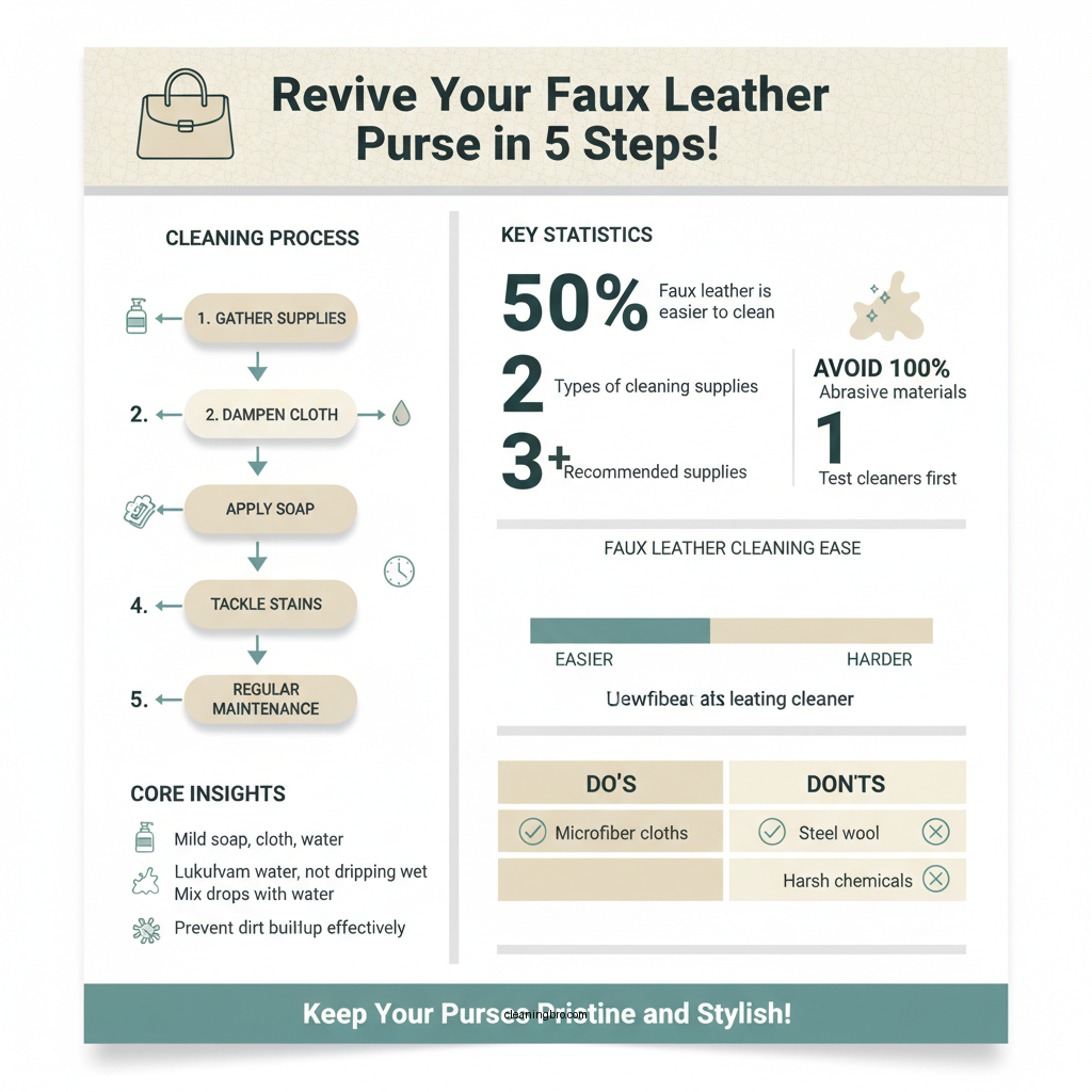 how to clean a faux leather purse - Data Infographic and Statistics