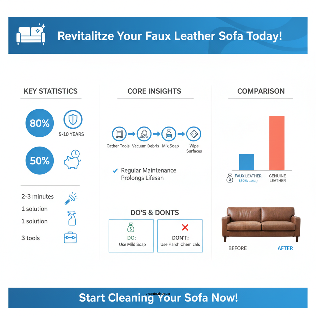 how to clean a faux leather sofa - Data Infographic and Statistics