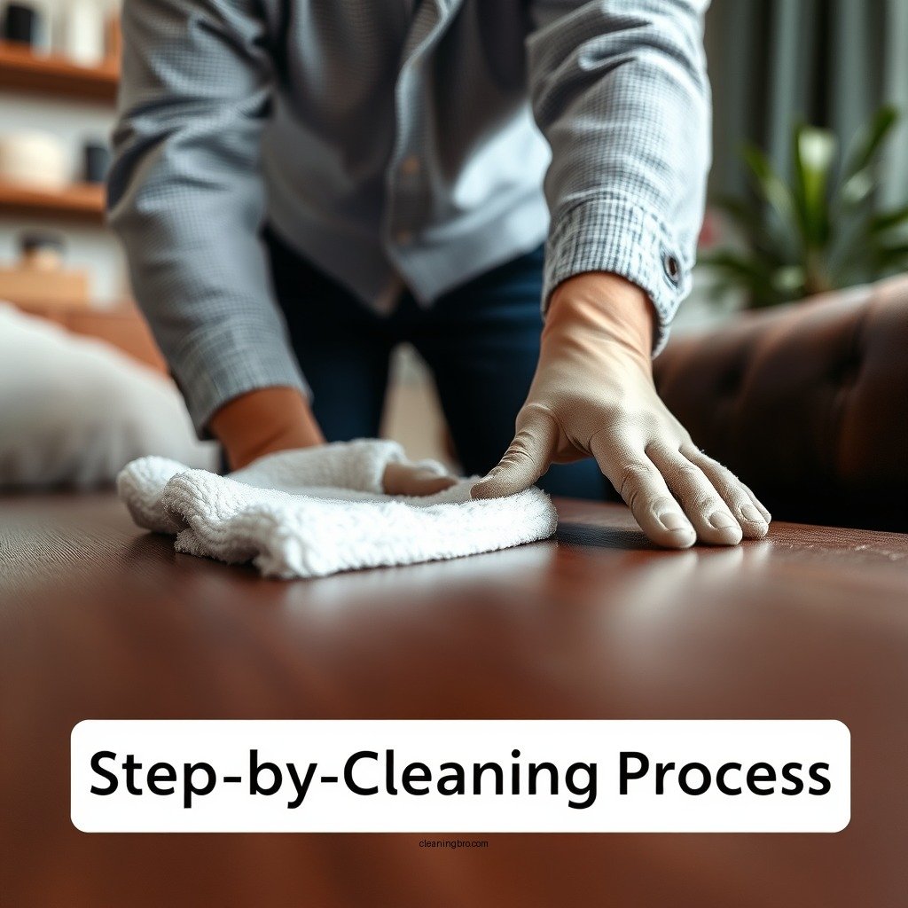 Step-by-Step Cleaning Process - how to clean a faux leather sofa