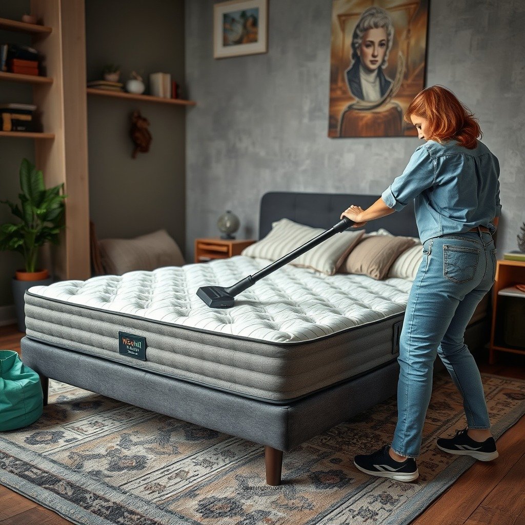 Vacuum the Mattress - how to clean a feather mattress