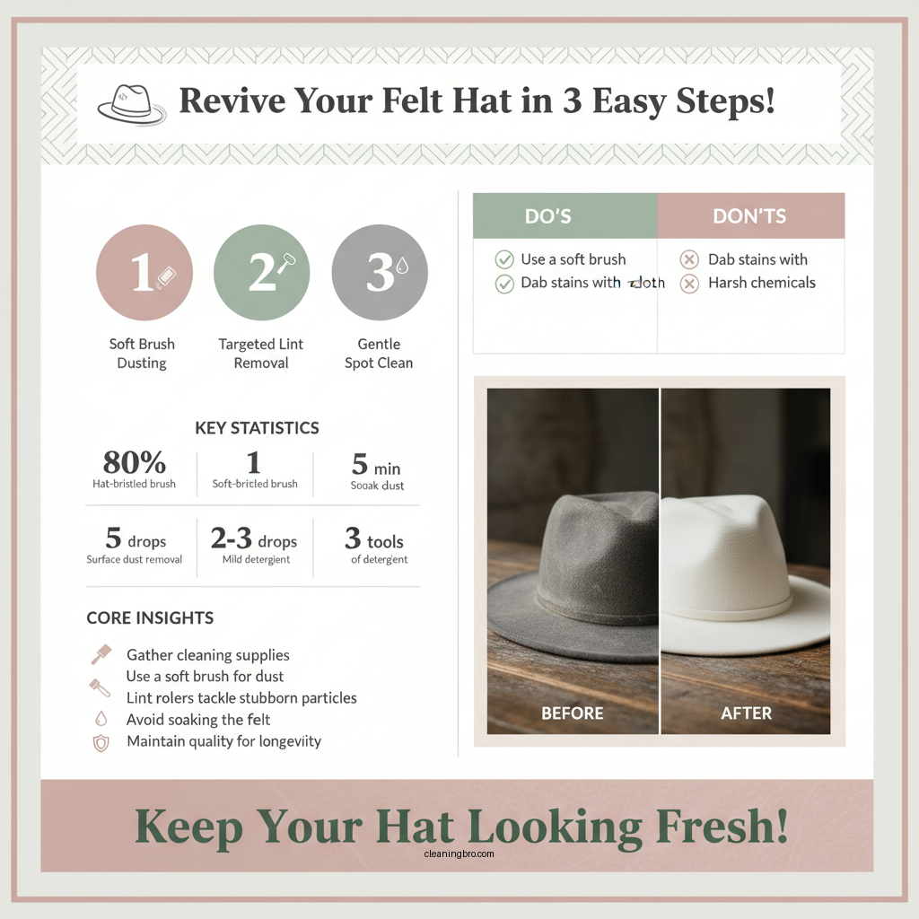 how to clean a felt hat at home - Data Infographic and Statistics
