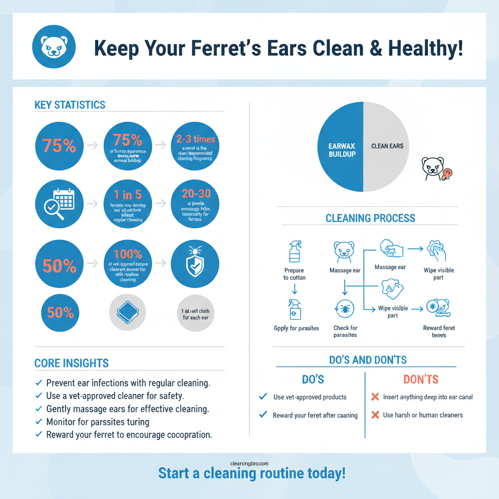 how to clean a ferret's ears - Data Infographic and Statistics