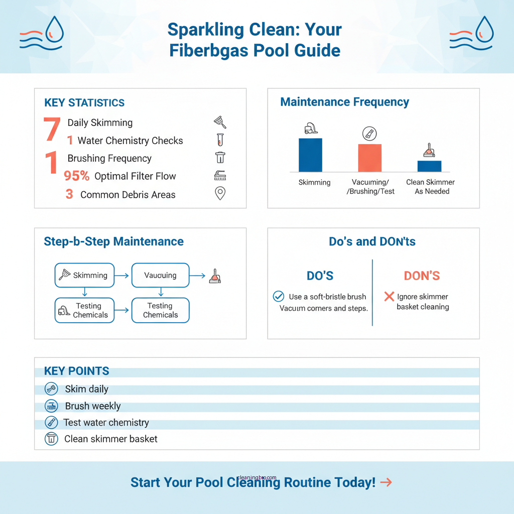 how to clean a fiberglass pool - Data Infographic and Statistics