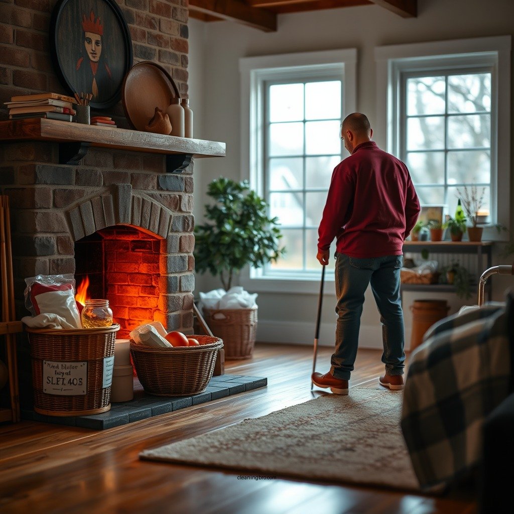 Gather Your Cleaning Supplies - how to clean a fireplace hearth