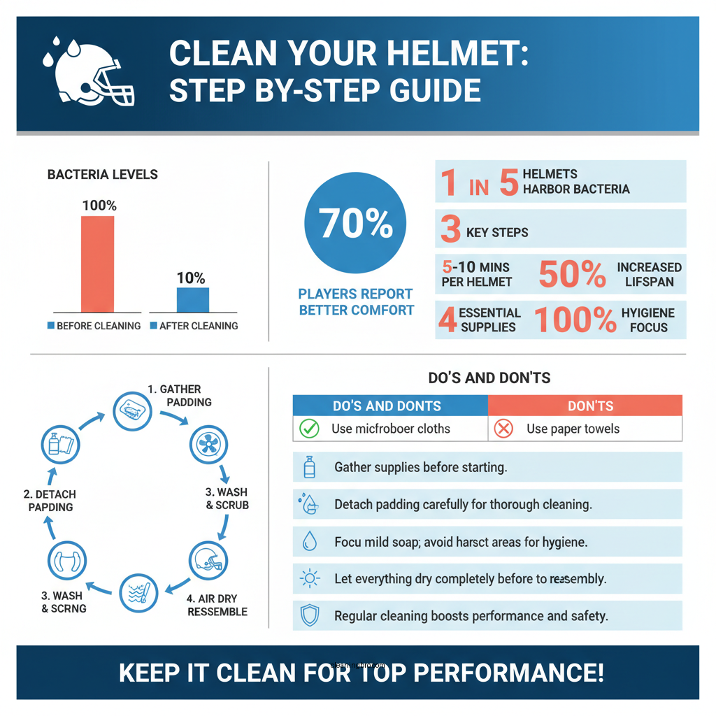 how to clean a football helmet inside - Data Infographic and Statistics