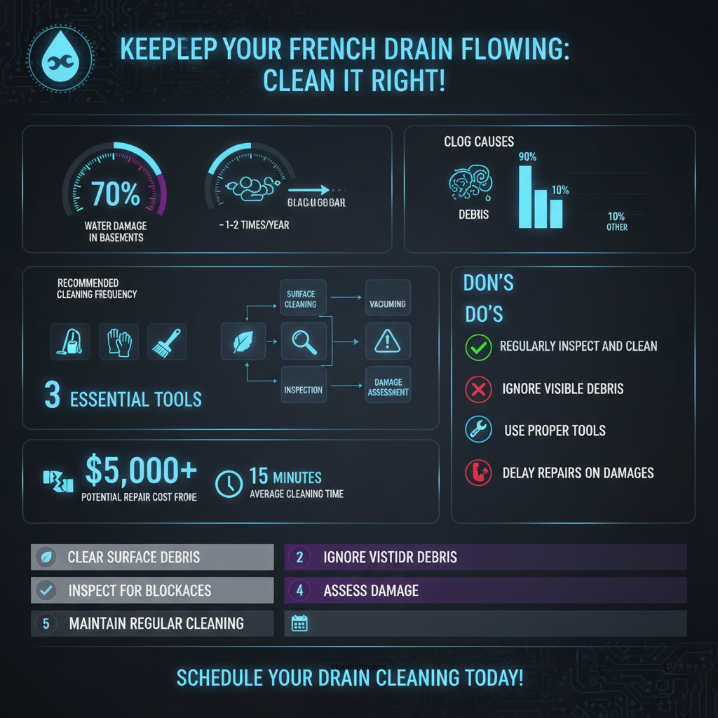 how to clean a french drain in the basement - Data Infographic and Statistics
