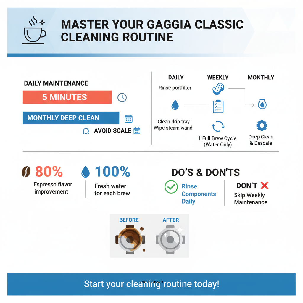 how to clean a gaggia classic - Data Infographic and Statistics