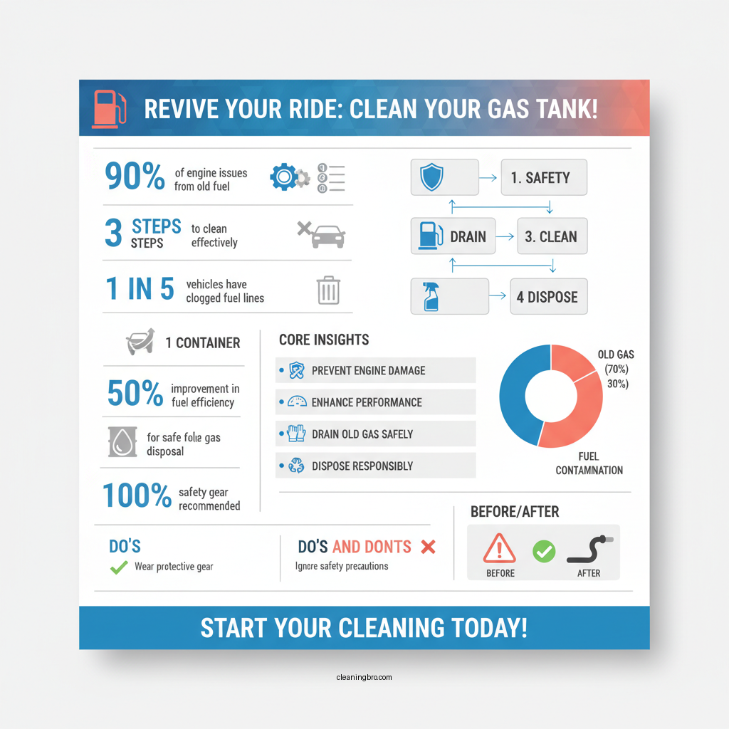 how to clean a gas tank with old gas - Data Infographic and Statistics