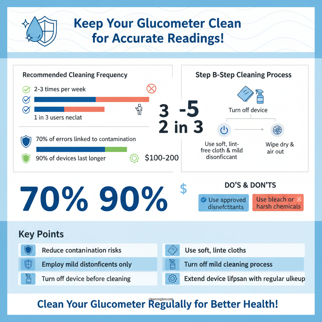 how to clean a glucometer - Data Infographic and Statistics
