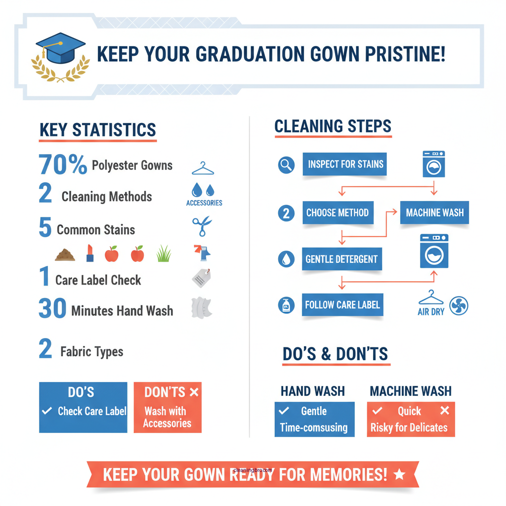 how to clean a graduation gown - Data Infographic and Statistics
