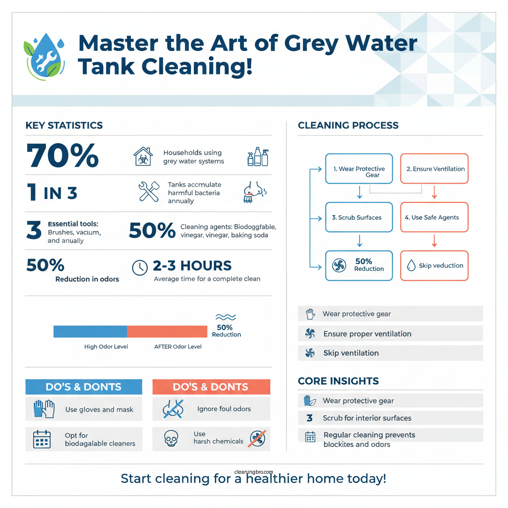 how to clean a grey water tank - Data Infographic and Statistics