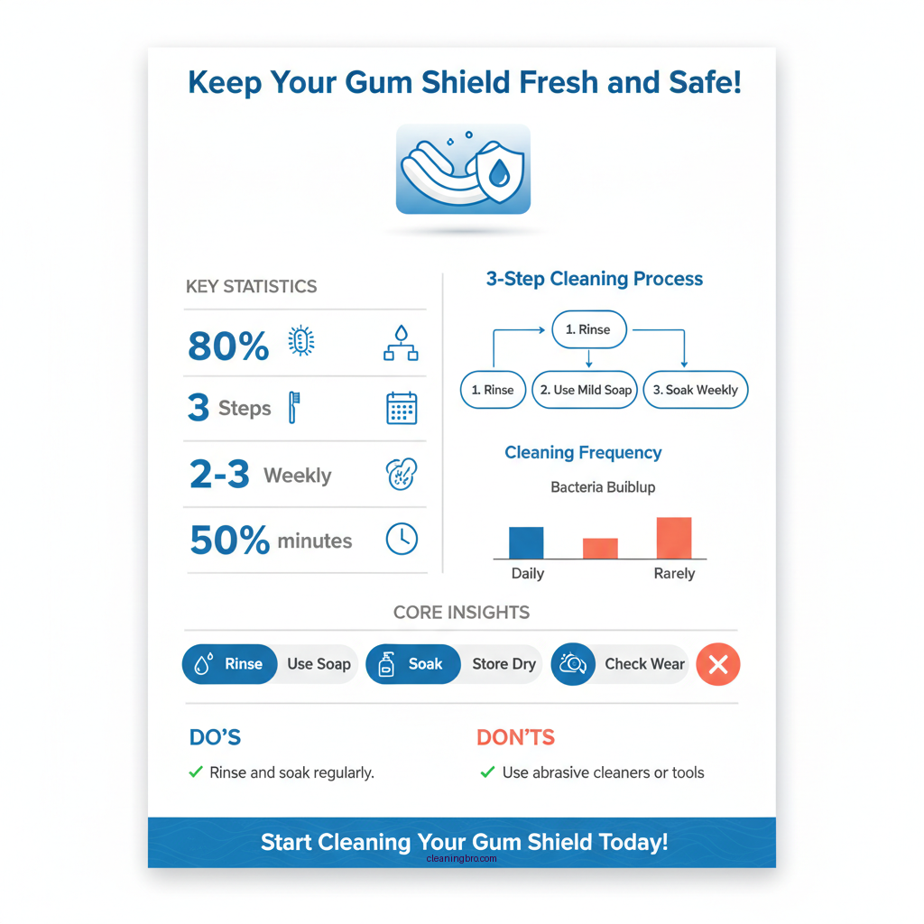 how to clean a gum shield - Data Infographic and Statistics