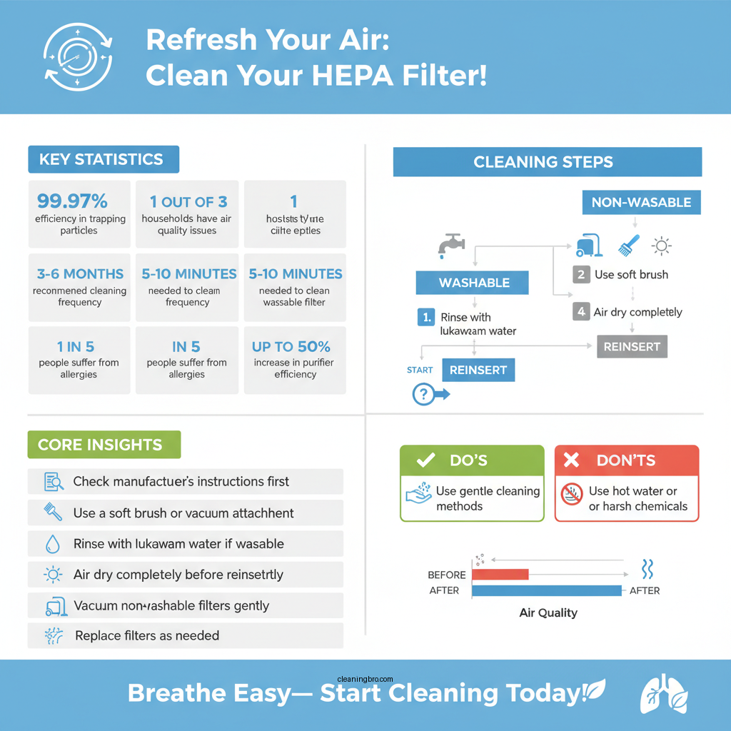 how to clean a hepa filter - Data Infographic and Statistics