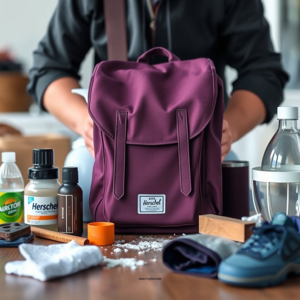 Gather Your Cleaning Supplies - how to clean a herschel backpack