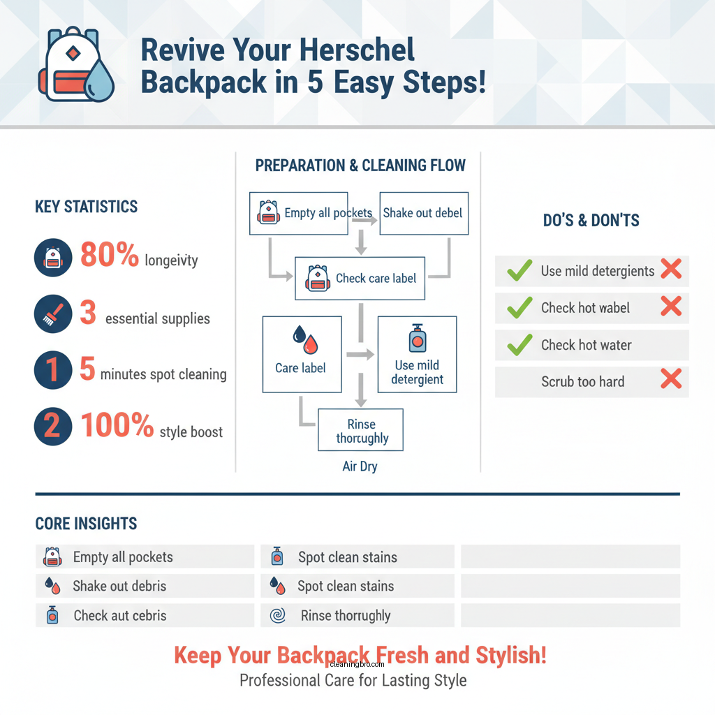 how to clean a herschel backpack - Data Infographic and Statistics