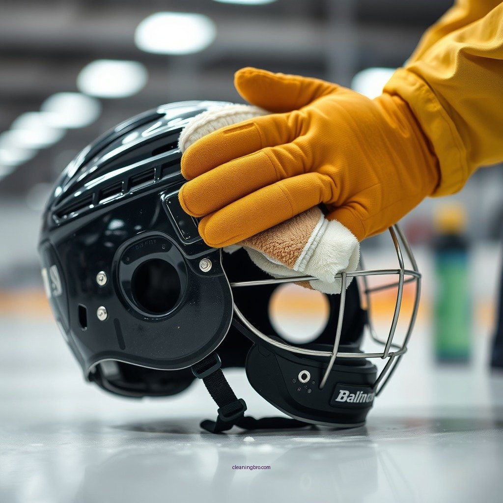 Remove Padding and Accessories - how to clean a hockey helmet