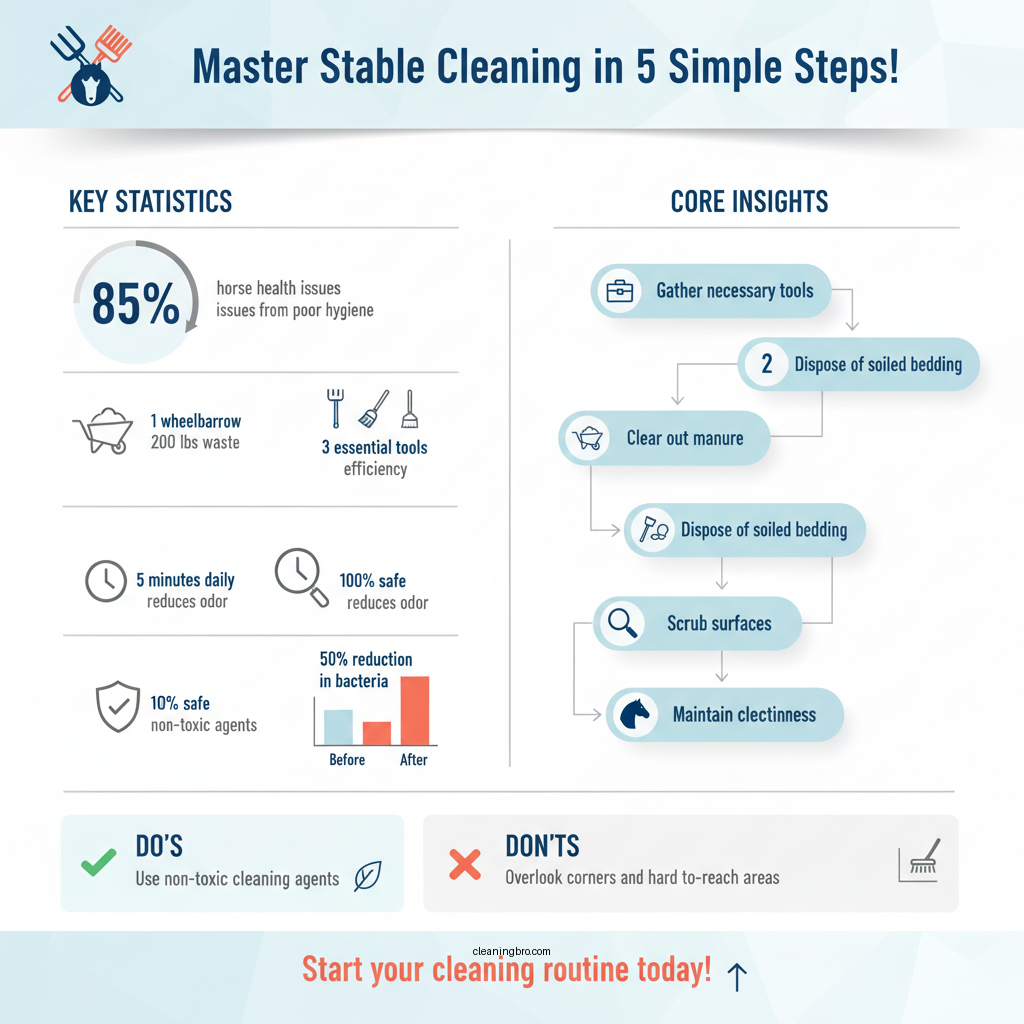 how to clean a horse stable - Data Infographic and Statistics
