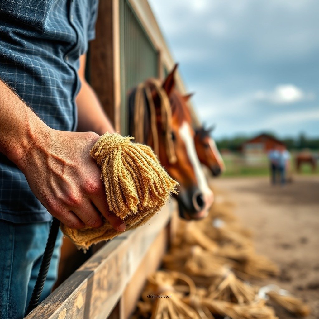 Step-by-Step Cleaning Process - how to clean a horse stall