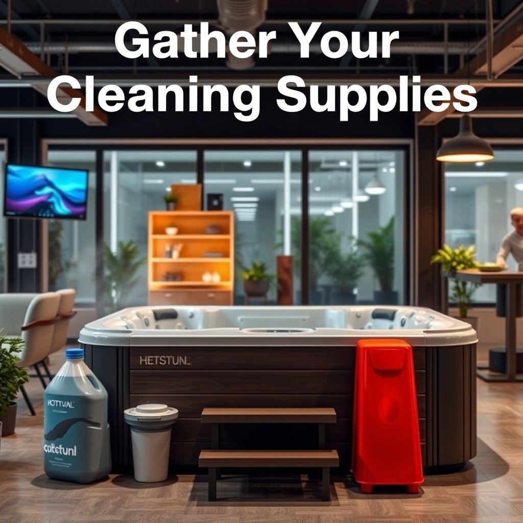 Gather Your Cleaning Supplies - how to clean a hot tub after draining