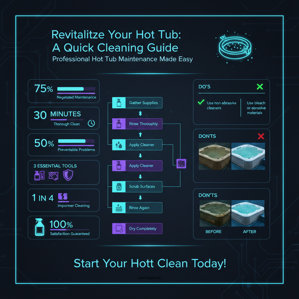 how to clean a hot tub after draining - Data Infographic and Statistics