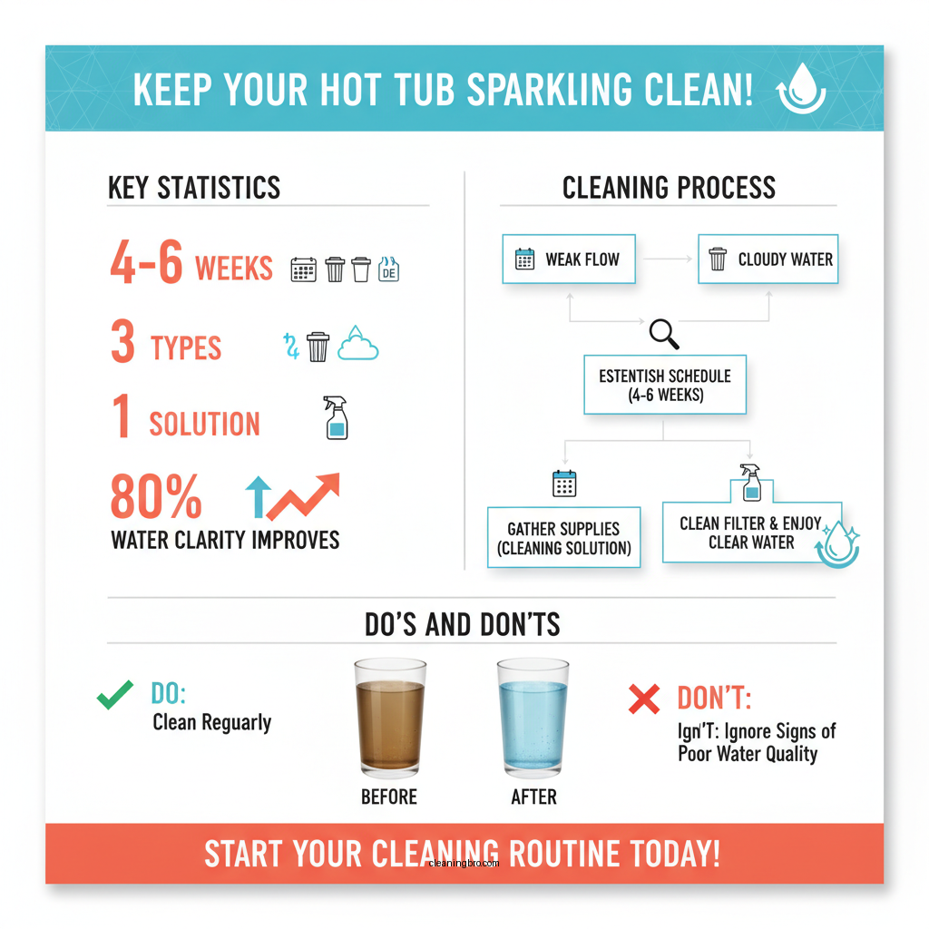 how to clean a hot tub filter - Data Infographic and Statistics