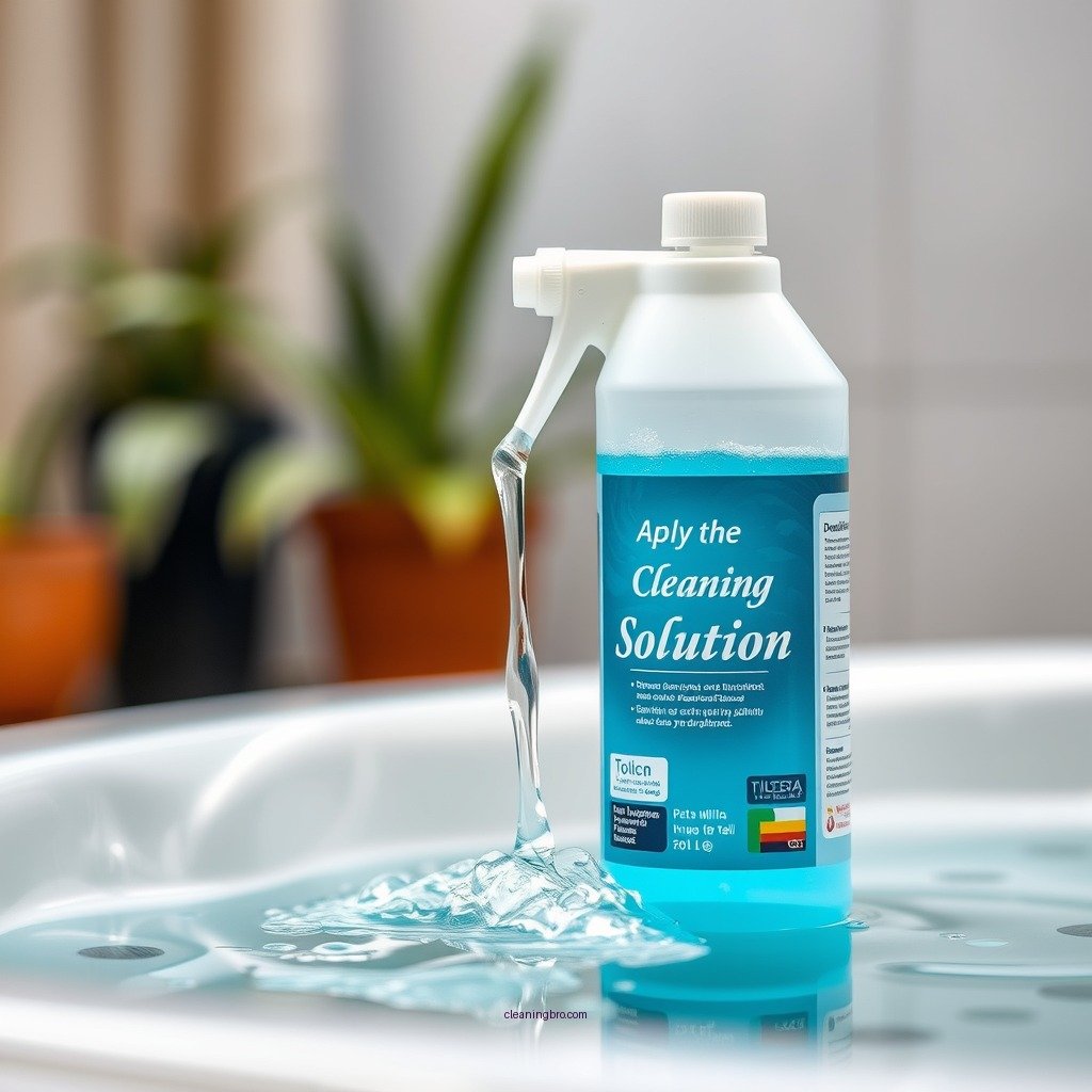 Apply the Cleaning Solution - how to clean a hot tub shell