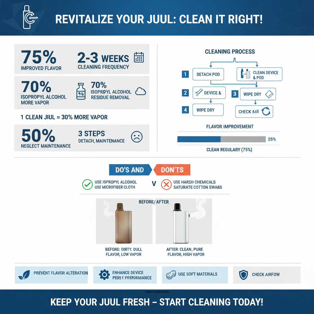 how to clean a juul - Data Infographic and Statistics