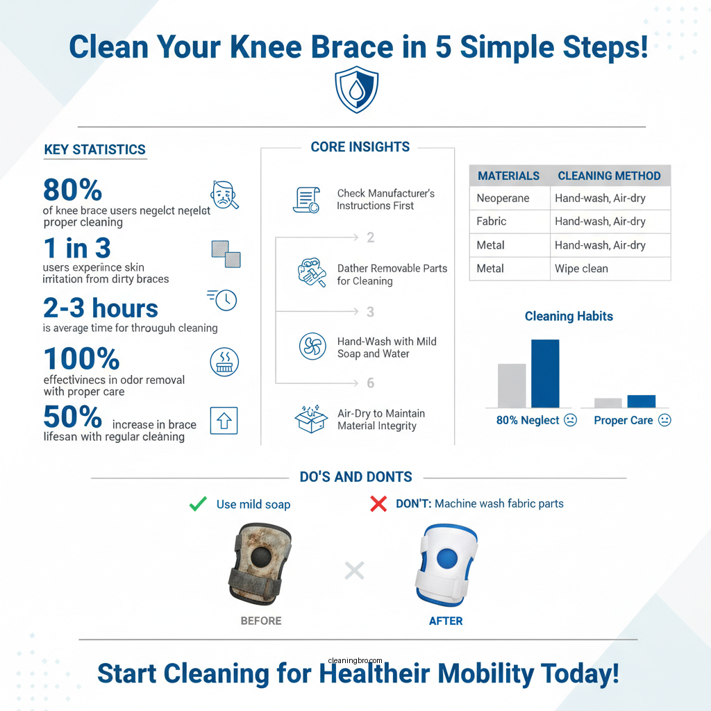 how to clean a knee brace - Data Infographic and Statistics