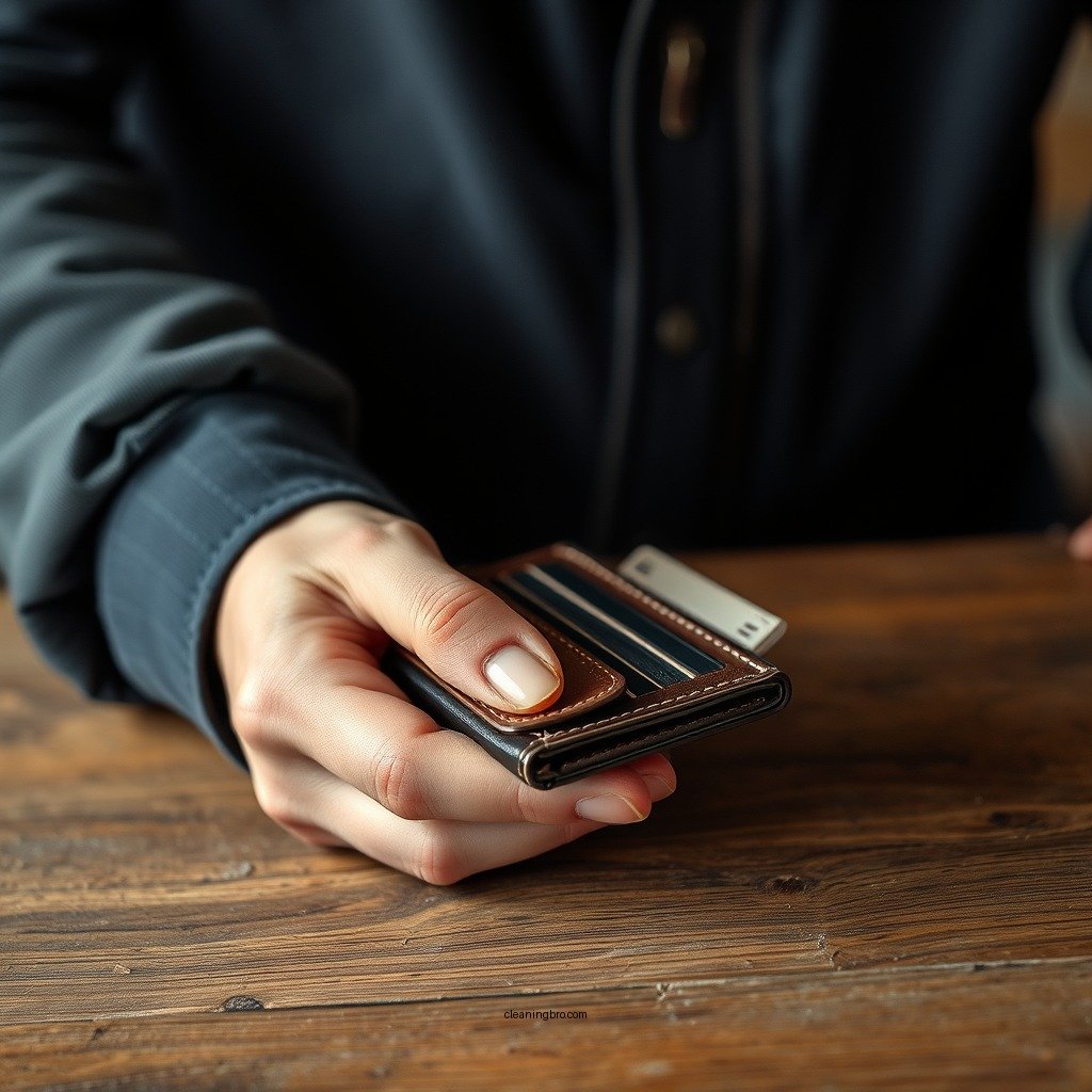 Prepare Your Wallet for Cleaning - how to clean a leather wallet