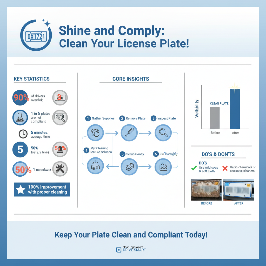 how to clean a license plate - Data Infographic and Statistics