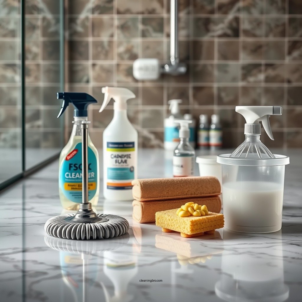Essential Cleaning Supplies - how to clean a marble shower floor